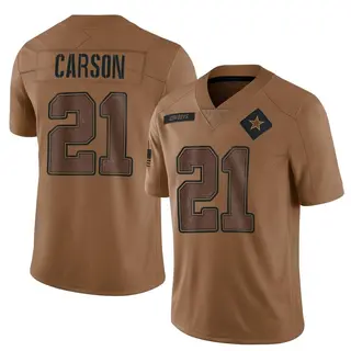 Dallas Cowboys Men's Caelen Carson Limited 2023 Salute To Service Jersey - Brown