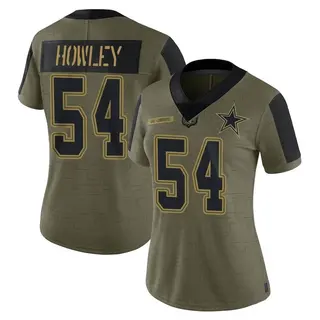 Dallas Cowboys Women's Chuck Howley Limited 2021 Salute To Service Jersey - Olive