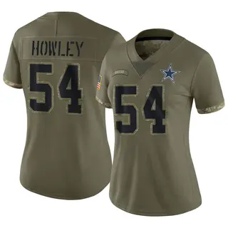 Dallas Cowboys Women's Chuck Howley Limited 2022 Salute To Service Jersey - Olive