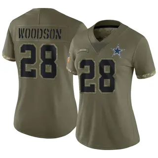 Dallas Cowboys Women's Darren Woodson Limited 2022 Salute To Service Jersey - Olive