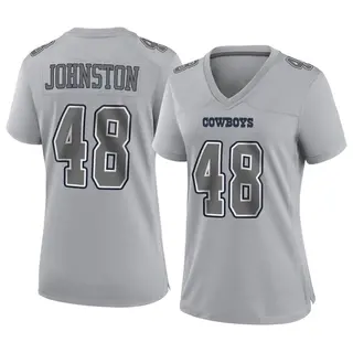 Dallas Cowboys Women's Daryl Johnston Game Atmosphere Fashion Jersey - Gray