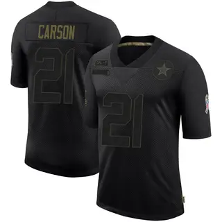 Dallas Cowboys Youth Caelen Carson Limited 2020 Salute To Service Jersey - Black