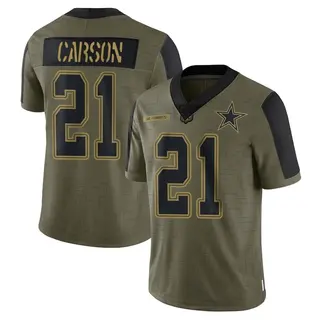 Dallas Cowboys Youth Caelen Carson Limited 2021 Salute To Service Jersey - Olive