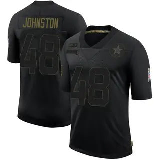 Dallas Cowboys Youth Daryl Johnston Limited 2020 Salute To Service Jersey - Black